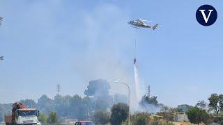 Incendio en el Masnou junto a la C-32