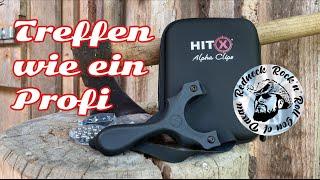 Sofort Treffen! Test Neue Schleuder von HITX Alpha Clips, richtig zielen mit der Slingshot / Zwille