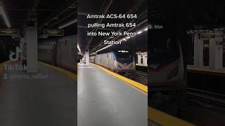Amtrak ACS-64 654 pulling train 654 into New York Penn Station