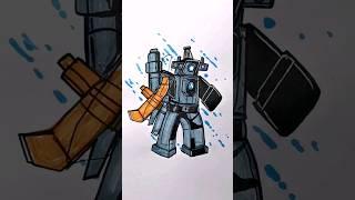 stickman to lego titan cameraman upgrade 3.0 speed drawing #shorts #drawing #skibiditoilet