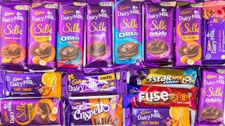 ASMR CHOCOLATE DAIRY MILK SILK OREO, BUBBLY, HAZELNUT, FRUIT&NUT, REDVELVET, CRISPELLO, FUSE, 5 STAR