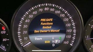 Mercedes class Pre-Safe Functions Limited Prevention Collision FIXED!!