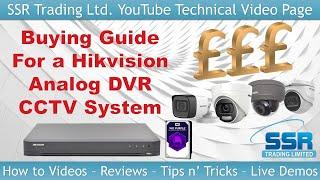 Hikvision Analog CCTV System Buyers Guide for Home Shop Office DVR & Cameras 2022