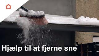 Fjern sneen fra taget på din carport, skur og terrasse