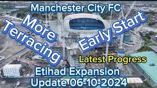 Manchester City FC Etihad Stadium Expansion Update 06-10-2024 latest drone footage 4k