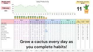 Habit Tracker Spreadsheet