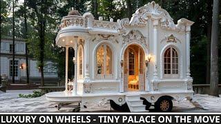 Luxury on Wheels: Inside a Stunning White Baroque Tiny Home You Can Take Anywhere