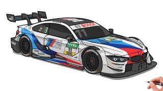 How to draw BMW M4 DTM / drawing bmw m4 f82 2016 car