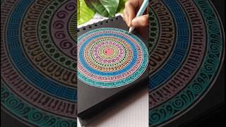 draw an easy mandala ️#shorts #art #drawing #mandalaart #shortsviral #ytshorts #diy