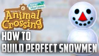 How to Build a PERFECT Snowman in Animal Crossing New Horizons!