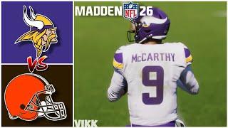 Vikings vs Browns Week 5 Simulation (Madden 26 Rosters)