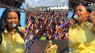 Nana Ama Mcbrown Storms Ghana Report Job Fair an come and see fans . She was Mobbed ️