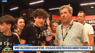 Chilling Props on the news at Spirit Halloween Flagship