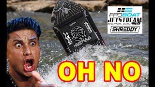 Idiot Sinks New $700 RC Boat! Pro Boat Jetstream Rapids Bashing!