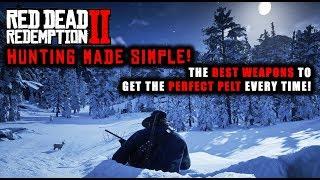 Red Dead Redemption 2 - Hunting SIMPLE Guide! Best Weapons to Get Perfect Pelt for Every Animal!