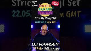 Exclusive Vinyl set from #djramsey #livestream this Thursday from 7pm #ukg #essentialgaragetapepack