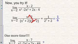 PreCalculus: Evaluating Limits Using Algebraic Techniques