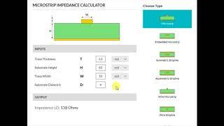 EEWeb com Microstrip Impedance Calculator