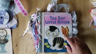 (SOLD) Junk Journal Flip Through Shy Little Kitten Little Golden Book