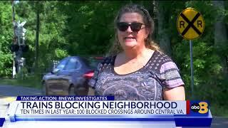 Chesterfield residents fed up by trains blocking access to neighborhood