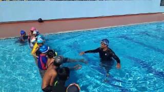 Mallikarjun's Swimming Coaching at KSVK International School, Bengaluru.