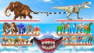 Tug of War Prehistoric Mammals VS Dinosaurs vs El Gran Maja Which Animal is Stronger? ARBS