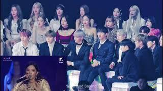 WANNA ONE, BLACKPINK REACTION TO GIDLE | HANN + RAP SOYEON + LATATA | MMA 2018