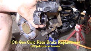 DIY 2016 + Civic Rear Brake Replacement With EPB Using Honda Tech Manual