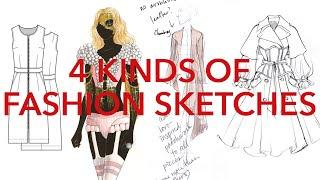 4 Kinds of Fashion Design Sketching