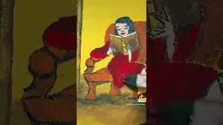 #shorts Acrylic painting | #vintage | Lady reading a book