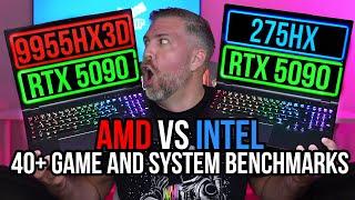 AMD 9955HX3D vs Intel 275HX (Both RTX 5090 XMG Neo 16) - 40+ Game and System Benchmark Tests!