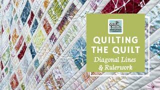 Watch Stephanie quilt Rainstorm with rulerwork!