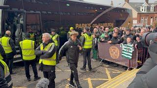 JOTA ON TEAM BUS !! CELTIC TEAM BUS ARRIVING BEFORE MOTHERWELL V CELTIC GAME !!!