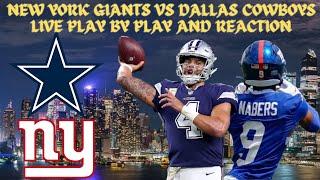 *LIVE* | NFL | New York Giants Vs. Dallas Cowboys Play By Play & Reaction #nfl