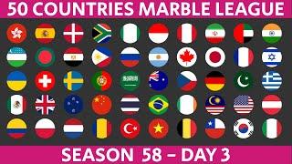 50 Countries Marble Race League Season 58 Day 3/10 Marble Race in Algodoo