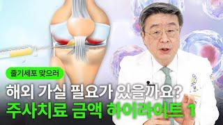 [연세사랑병원] 줄기세포 맞으러 해외까지? 안 가셔도 됩니다!  무릎 주사치료 금액 하이라이트 1편