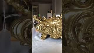 Бронзовая жардиньерка Ар Нуво с Путти.