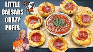 LITTLE CAESARS CRAZY PUFFS A Pepperoni Stuffed Pizza Bite