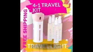 DEMO on 4 in 1 Travel Dispenser  l Amazing Travel Bottle Set [𝑻𝒉𝒆 𝑺𝒎𝒂𝒓𝒕 𝑾𝒂𝒚 𝒕𝒐 𝑻𝒓𝒂𝒗𝒆𝒍 𝑳𝒊𝒈𝒉𝒕]