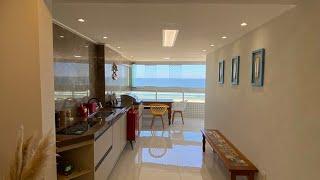 ESPETACULAR Apartamento Frente Mar em Praia Grande SP - porteira fechada 3 suítes + dependência