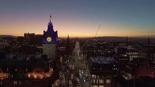 Princes Street , Night flight.DJI Mini 4,D-Log M to Rec.709. Edinburgh ,Scotland.