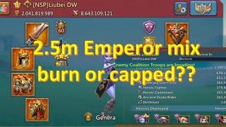 Emperor Liubei 2.5m mix vs Mythic Rallytrap |Lords mobile #lordsmobile #mythicchamp #mythictrap