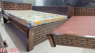 wooden double cot | queen size cot | wood bed | family bed | double cot | 847 | sri maari furnitures