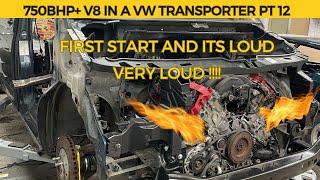 first start of the engine, audi rs4 v8 engine in a vw transporter