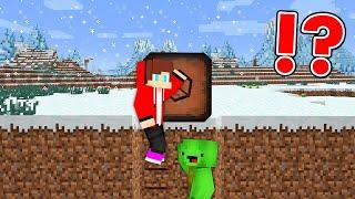 JJ and Mikey BUILD A Bunker In The Cold Winter In Minecraft - Maizen