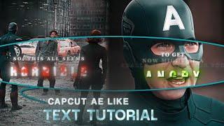 THIS TYPE OF AE TEXT ON CAPCUT