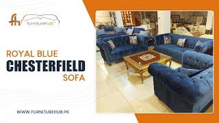 Chesterfield Sofa Set short Video | Fully Tufted Sofa | Royal Blue Chesterfield Sofa | Fh-1817