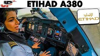 ETIHAD AIRBUS A380 Takeoff Abu Dhabi | Flight Deck GoPro View