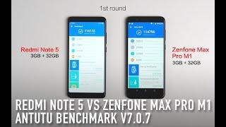 Redmi Note 5 VS Zenfone Max pro M1 AnTuTu comparison test (3GB version)