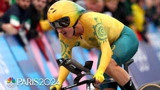 Australia's Grace Brown fights rain, BRINGS THUNDER for first Olympic gold in Paris | NBC Sports